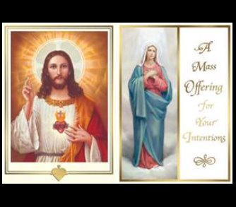 Feast of Sacred Heart Mass Intention, Candle and Rose