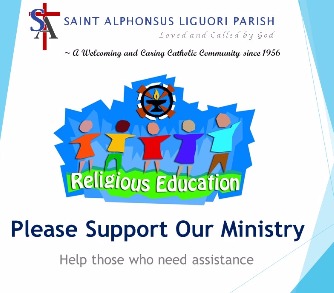 Religious Education Support (not payments)