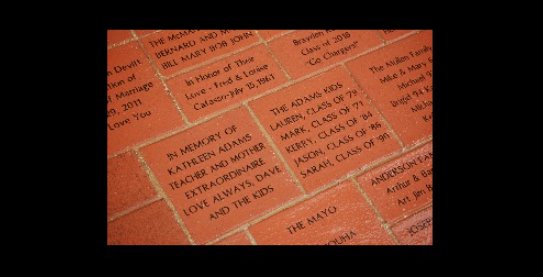 4 by 8 inch Engraved Brick