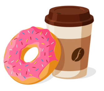 Coffee  and donuts