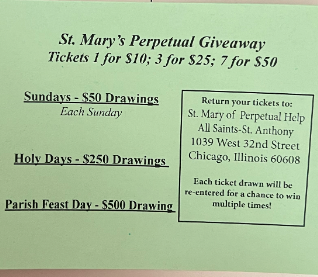 Purchase Perpetual Help Raffle Tickets