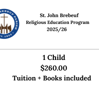 1 Child Tuition Payment