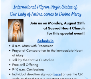 Fatima Statue Free Will Offering