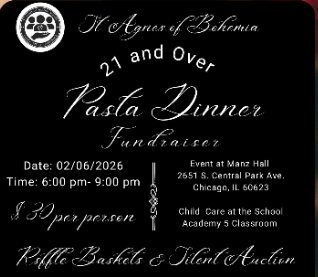 21 and Over Pasta Dinner Fundraiser